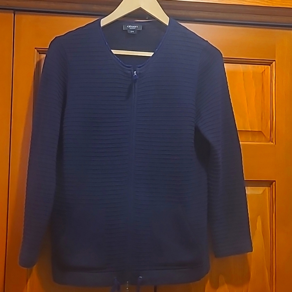Ladies Olsen Zip up  sweater . Size S
